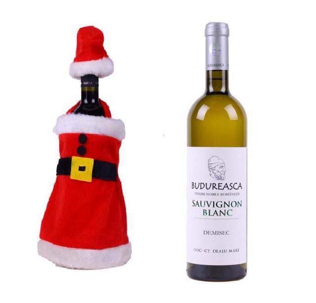 Sauvignon Blanc Budureasca in ambalaj Craciun
