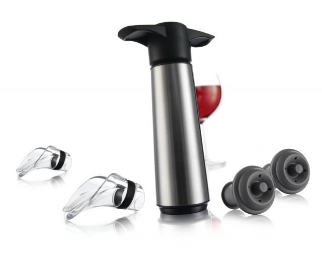 Set pompa vacuumat inox cu 2 dopuri si 2 antipicuratoare